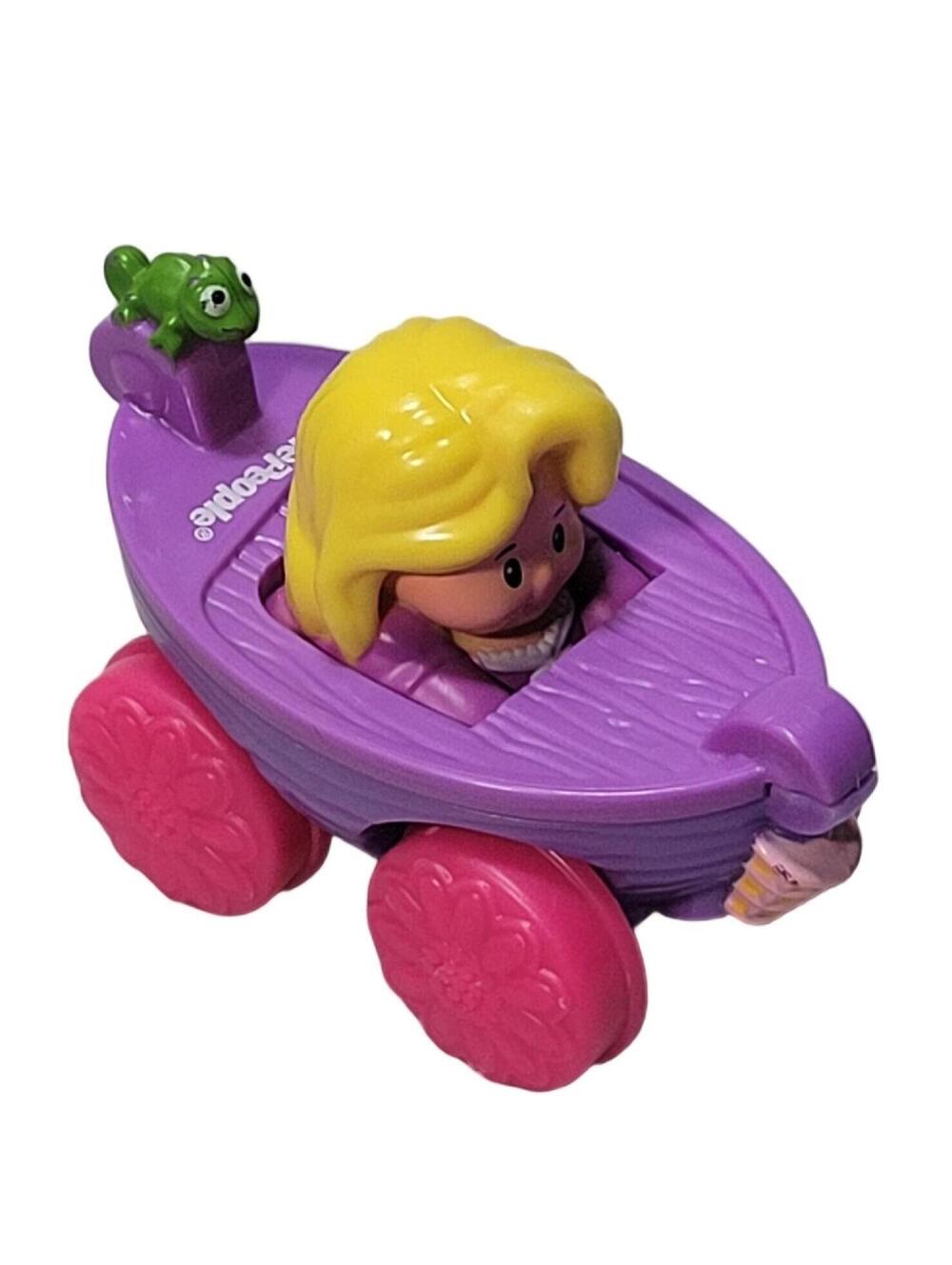 Fisher-Price Disney Little People  Wheelies Tangled Rapunzel Boat  Pascal Car